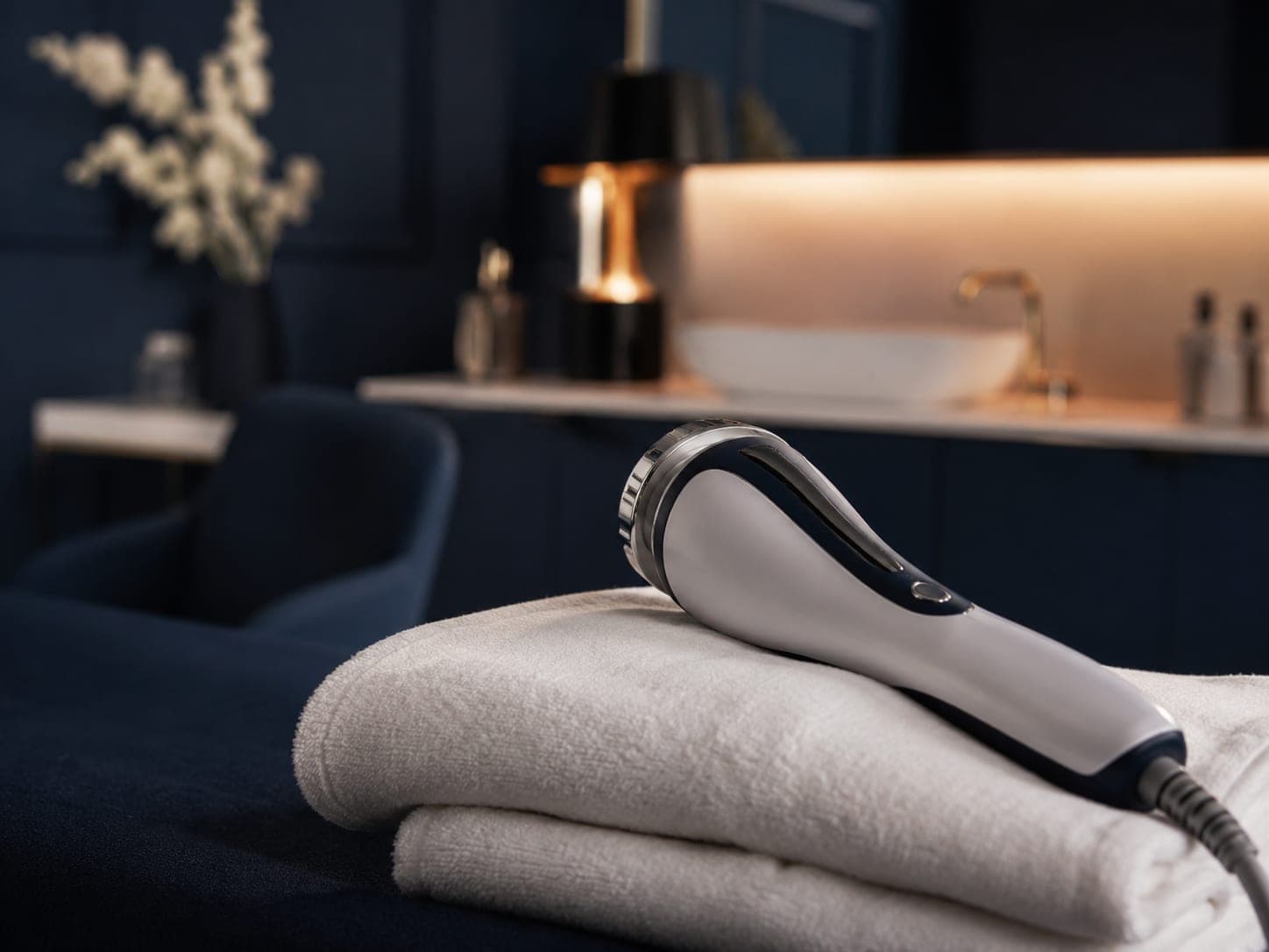 A professional facial treatment device in the studio